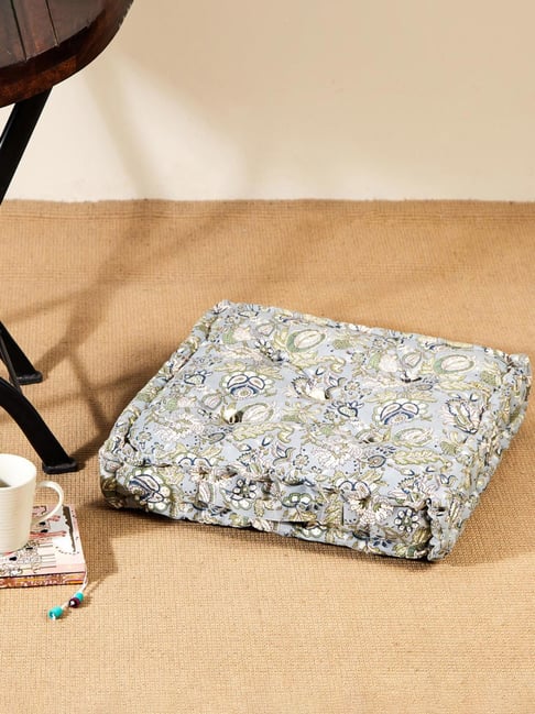 Fabindia Home Coromandel Printed Multicolor Cotton Blend Floor Cushion