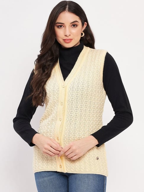 Duke Cream Self Pattern Cardigan-picture-12