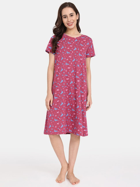 Buy Zivame Dreamwear Melange Little Floral Print Nightdress at Rs.1755  online | Nightwear online
