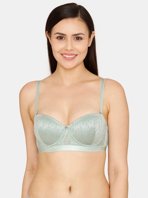 Buy Zivame All That Lace Wired Pretty Back Bra- Black at