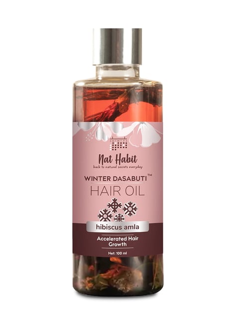 Nat Habit Hibiscus Amla Accelerated Hair Growth Winter Dasabuti Hair Oil - 100 ml