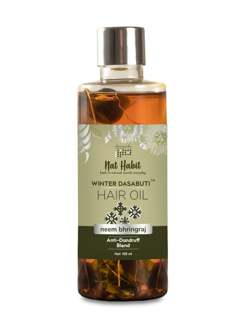 Nat Habit Neem Bhringraj Anti-Dandruff Winter Dasabuti Hair Oil - 100 ml