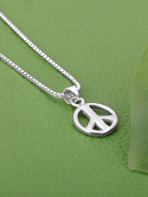 Sterling Silver Peace Sign Necklace ✌️ | Jessica Hicks Jewelry