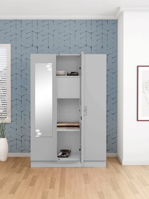 Buy Godrej Interio Slimline 3 Door Steel Almirah Royal Ivory 1 Locker at Best Price Tata CLiQ