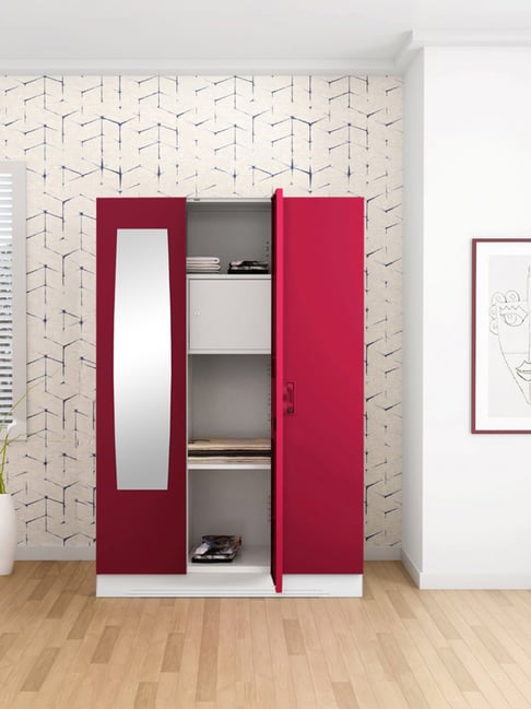 Godrej Interio Slimline 3-Door Steel Almirah, Red (1-Year Warranty, 1 Locker)-picture-32