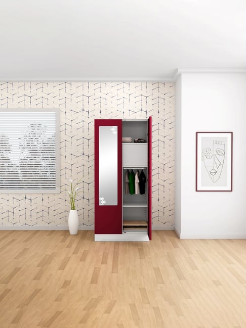 Godrej Interio Slimline 2-Door Steel Almirah, Red (1-Year Warranty, 1 Locker)-picture-18