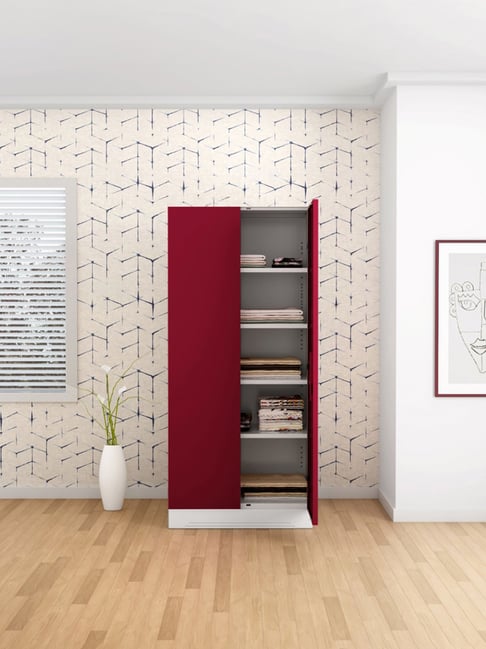 Godrej Interio Slimline 2-Door Steel Almirah, Red (1-Year Warranty)-picture-26