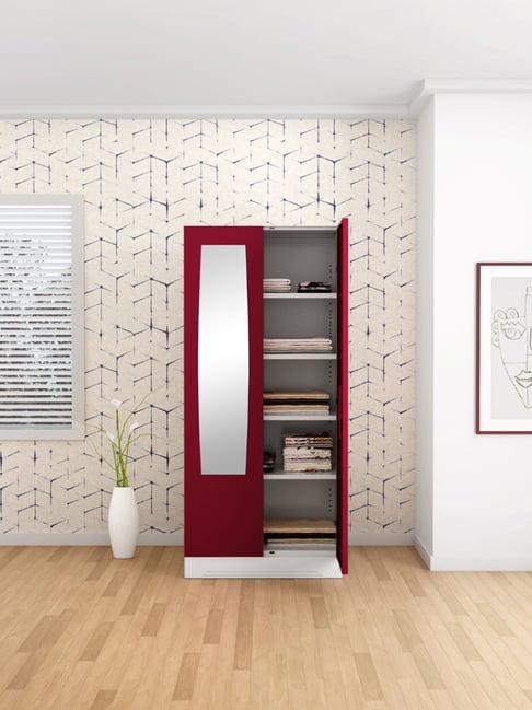 Godrej Interio Slimline 2-Door Steel Almirah, Red (1-Year Warranty)-picture-22