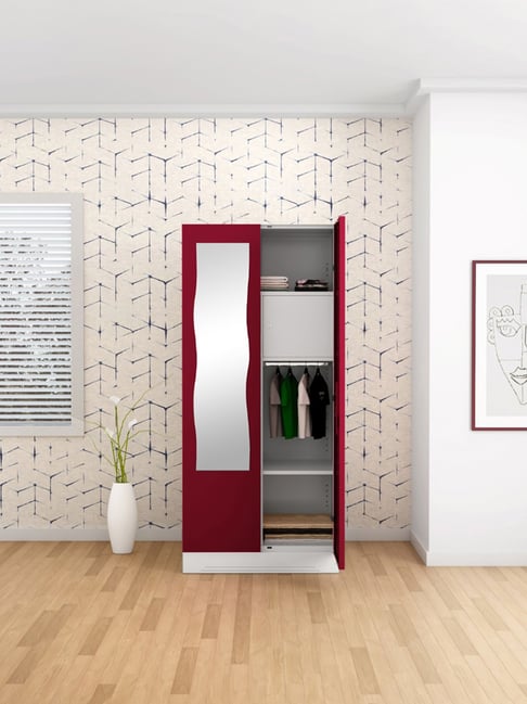 Godrej Interio Slimline 2-Door Steel Almirah, Red (1-Year Warranty, 1 Locker)-picture-13