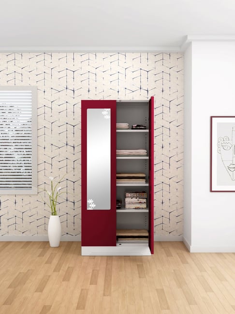 Godrej Interio Slimline 2-Door Steel Almirah, Red (1-Year Warranty)-picture-16