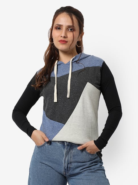 pinacolada Campus Sutra Multicolor Color-Block Hoodie-picture-47