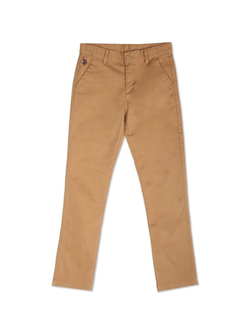 U.S. POLO ASSN. Men Textured Flat Front Casual Trousers | Lifestyle Stores  | Mohali Kharar Road | Fatehgarh Sahib