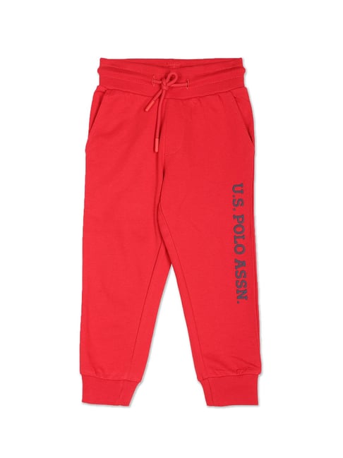 Boys red tracksuit cheap bottoms