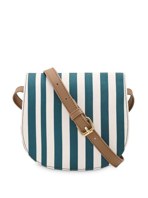 Fastrack Blue & White Striped Small Sling Handbag-picture-31