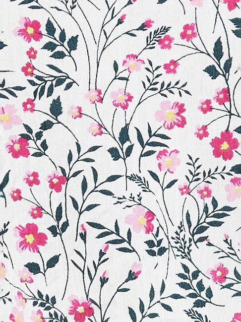 Colorful Adorable Seamless Floral Pattern Over Beige Background