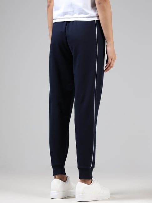 Studiofit by Westside Solid Navy Blue Track Pants