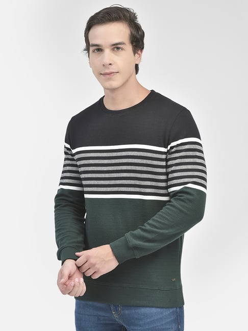 Crimsoune Club Multicolor Slim Fit Striped Sweatshirt-picture-35