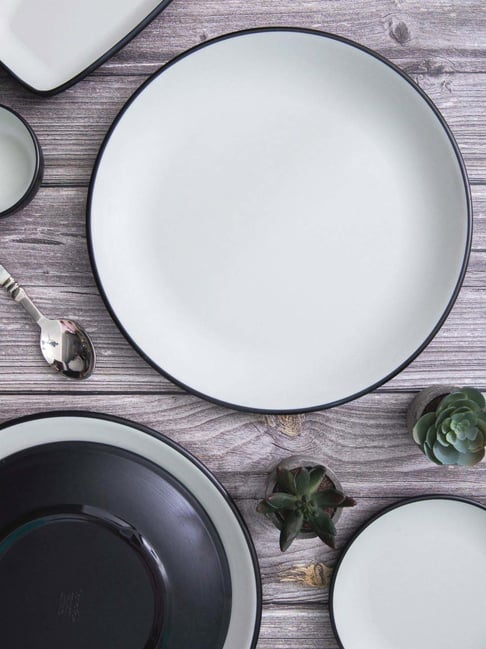 Servewell Brown Terraclay Melamine 32 cm Tone Buffet Dinner Plates  Set of