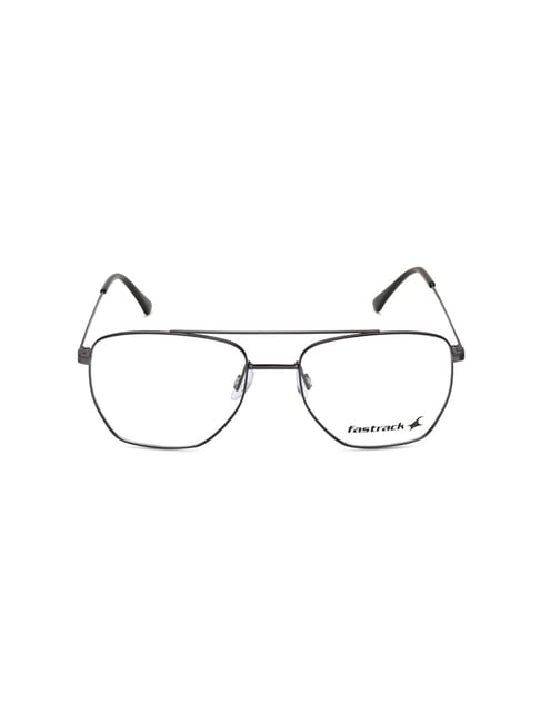 Fastrack Gunmetal Rectangular Eye Frames for Men