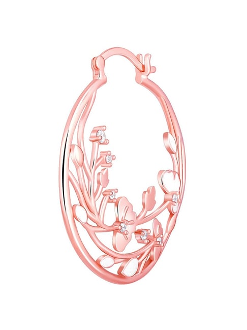 PARADISE. Ornate Floral Hoop Earrings - Gold – REGALROSE