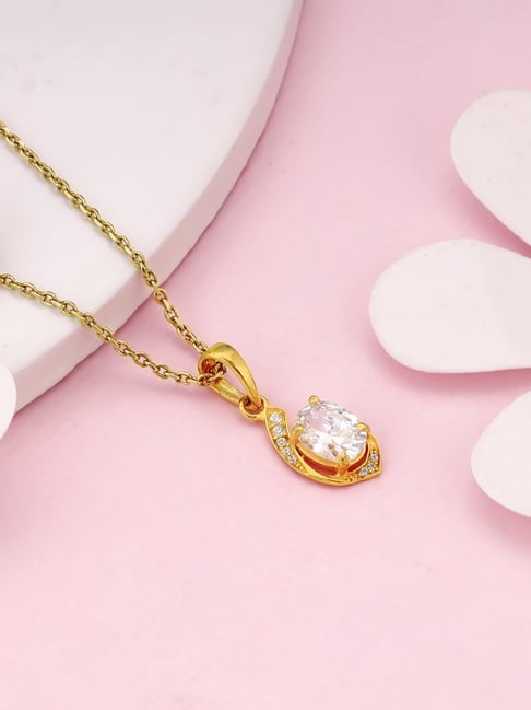 GIVA 92.5 Sterling Silver Golden Dream Pendant With Link Chain-picture-11