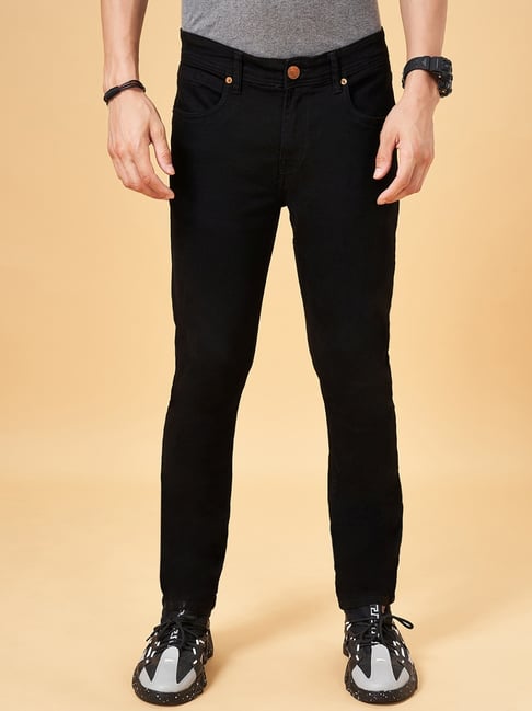 People by Pantaloons Jet Black Slim Fit Jeans-picture-44