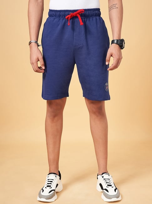 SF Jeans by Pantaloons Blue Cotton Slim Fit Shorts-image-46