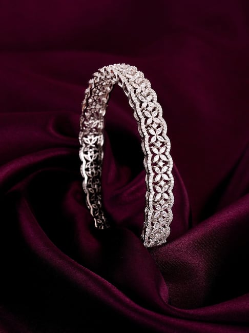 GIVA 92.5 Sterling Silver Glinting Treasure Bangle