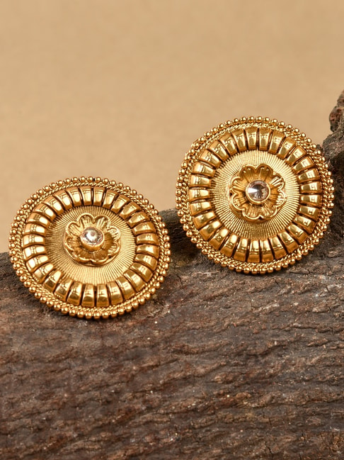 Shining Jewel Traditional Gold Pearl Stud Earrings for Women (SJ_1939_