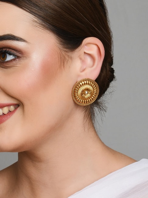 Bollywood Style Indian Orange Jhumka Earring | FashionCrab.com