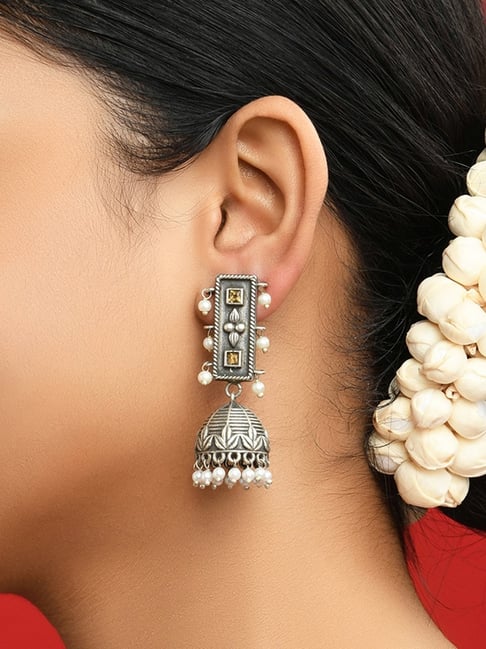 Antique Finish Pearl Bunch Jhumkas From Emblish - South India Jewels |  Indian jewellery design earrings, Gold jewelry fashion, Antique jewellery  designs