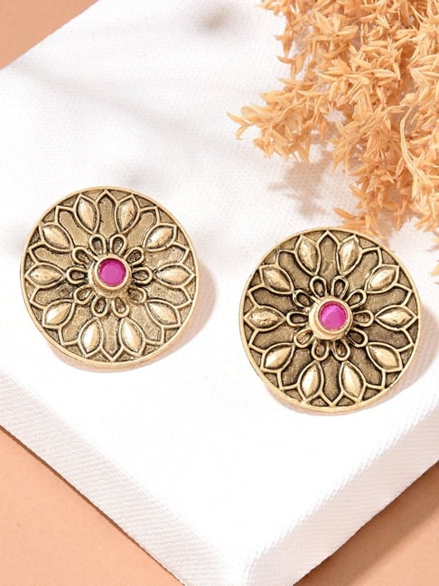 Ritvi Ganesh Temple Gold Studs - Ritvi Jewels | The art of Jewels