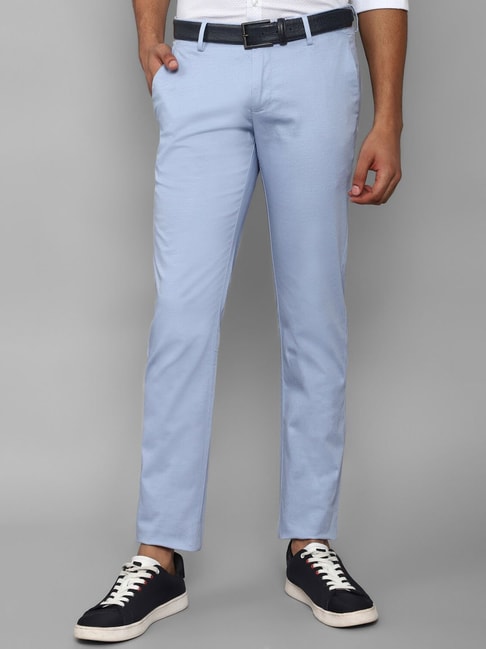 Buy Allen Solly Men Brown Slim Fit Textured Formal Trousers Online