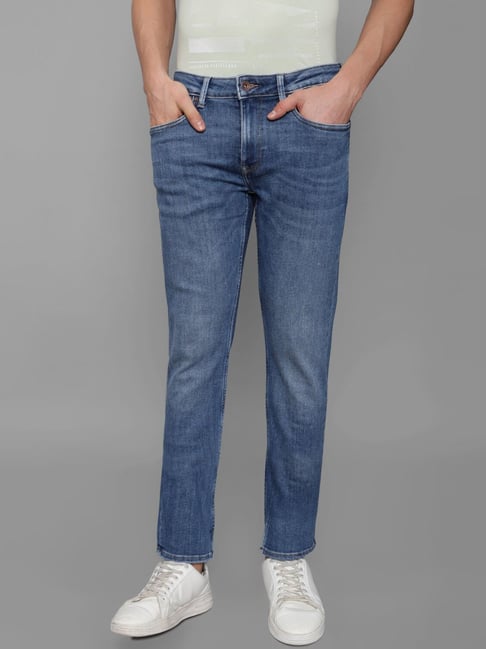 Buy Louis Philippe Jeans Blue Cotton Regular Fit Jeans for Mens