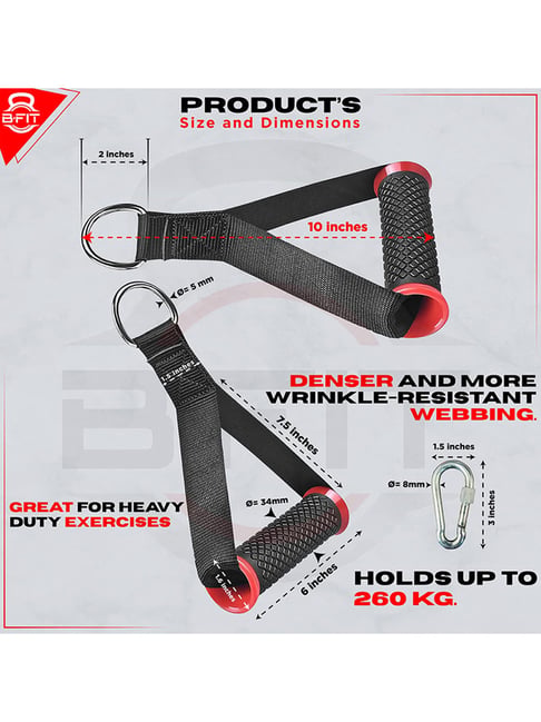 B Fit Strong Pulley Handles Compatible for Resistance Bands Cable