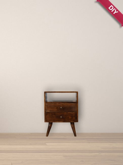 Artisan Furniture Brown Wood Classic Chestnut Bedside Table