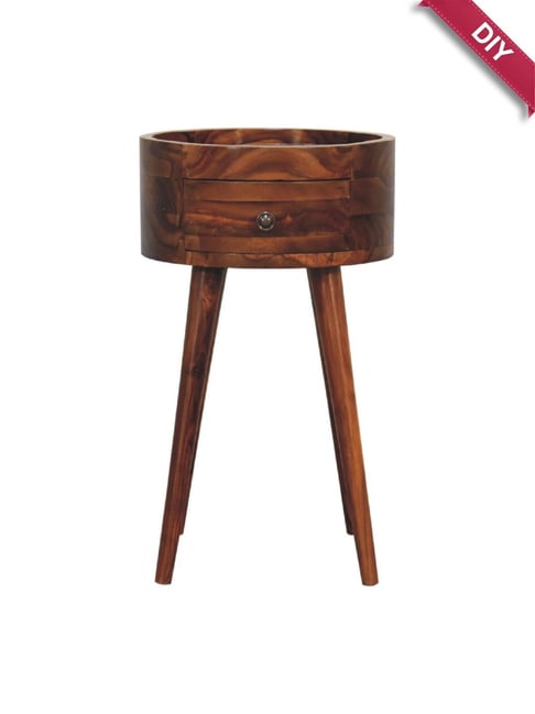 Artisan Furniture Brown Wood Alina Honey Bedside Table