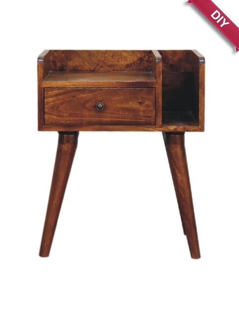 Artisan Furniture Brown Wood Chestnut Collective Bedside Table