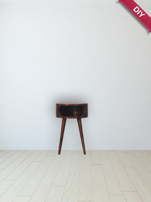 Artisan Furniture Brown Wood Alina Open Honey Bedside Table