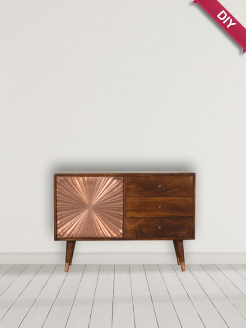 Artisan Furniture Manila Copper &amp; Brown Wood Sideboard