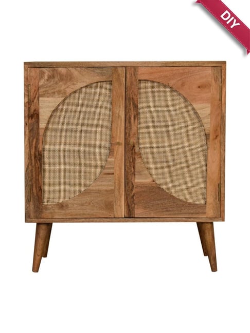 Artisan Furniture Close-knit Leaf Brown Wood Cabinet