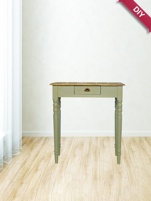 Artisan Furniture Grey &amp; Brown Wood Hand Painted Writing Desk