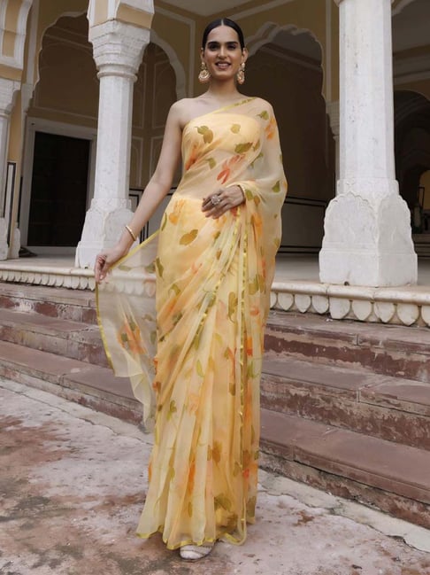 Sarees Women's Chiffon Saree With blouse piece,Wear Everyday, free