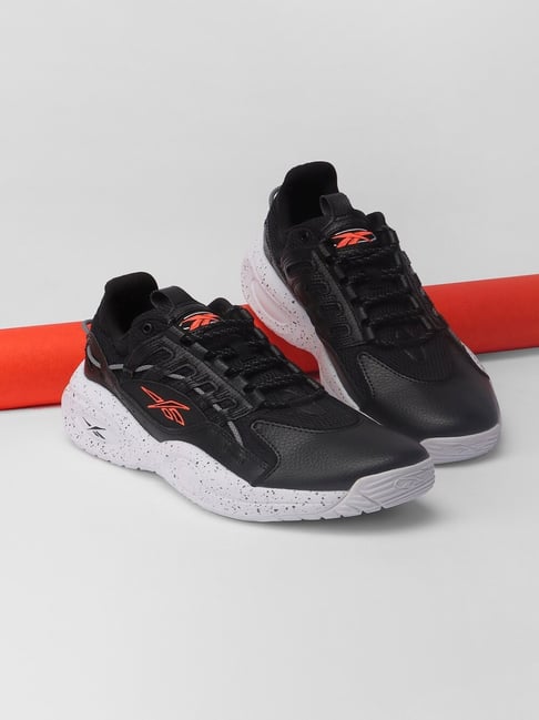 Reebok Men's Solution Mid Classics Black Running Shoes