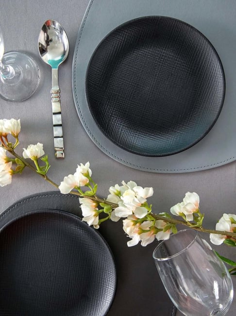 Buy Servewell Black Melamine Small Dinner Plates Set of at