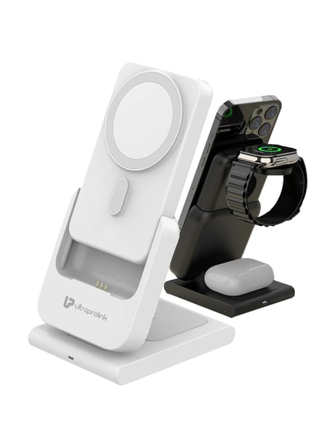 ULTRAPROLINK UM1006GO 3in1 Folding 20W Magnetic Power Bank for iWatch,  Airpods Earbuds (White)