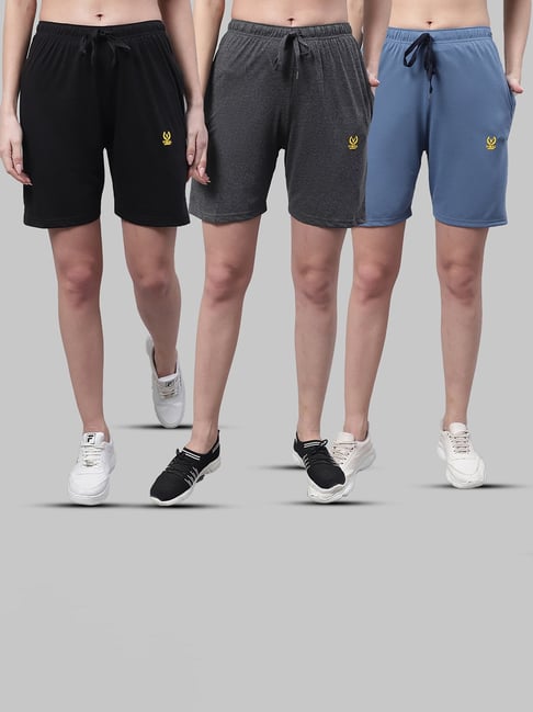 Vimal Jonney Multicolor Cotton Sports Shorts - Pack of 3-picture-42