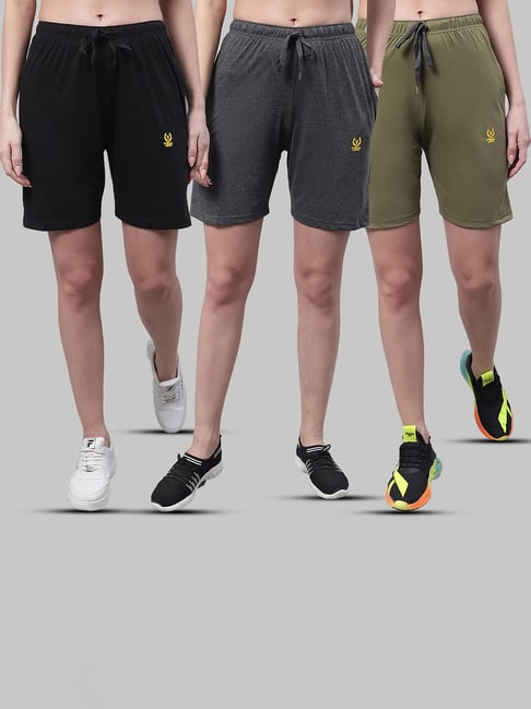 Vimal Jonney Multicolor Cotton Sports Shorts - Pack of 3-picture-45