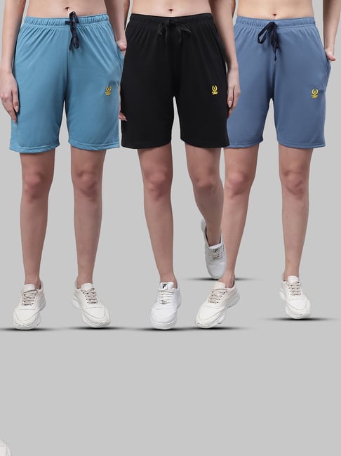 Vimal Jonney Multicolor Cotton Sports Shorts - Pack of 3-picture-41