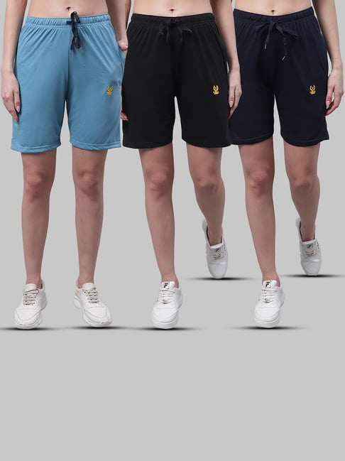 Vimal Jonney Multicolor Cotton Sports Shorts - Pack of 3-picture-22